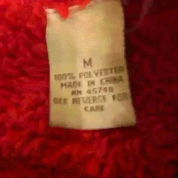 Pure Simple Natural Women's Red M Coat Sherpa Trim Belted Mid-Length Winter - Picture 5 of 5